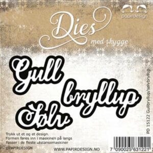 Papirdesign Dies - gull/sølv bryllup