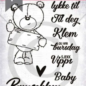 Papirdesign Stempel Bamse