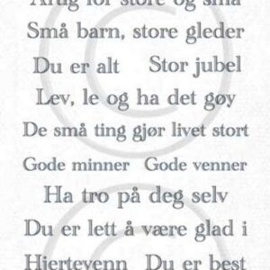Papirdesign klistremerke Du er alt