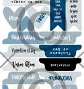 Papirdesign Klistremerker Tag Vinter