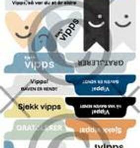 Papirdesign Klistremerker Tag Vipps 2