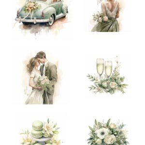 Reprint Wedding day - A4 Klippeark