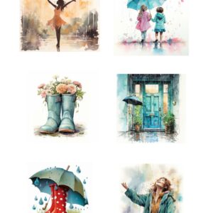 Reprint - Singing in the rain - A4 Klippeark