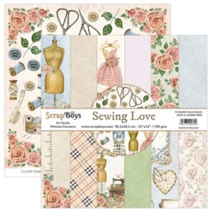 ScrapBoys Sewing Love 08 12x12 Blokk