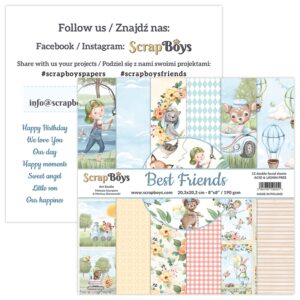 ScrapBoys Best Friends 10 8x8 Blokk