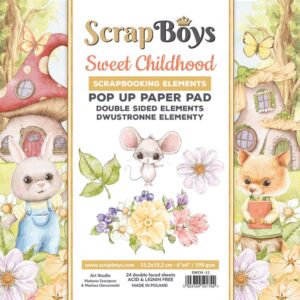 ScrapBoys Sweet Childhood 11 Pop up 6x6 Blokk