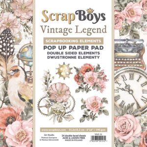 ScrapBoys Vintage Legend 11 Pop up 6x6 Blokk