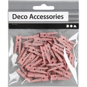 Mini klesklype L:25mm B:3 mm,36stk, Rosa