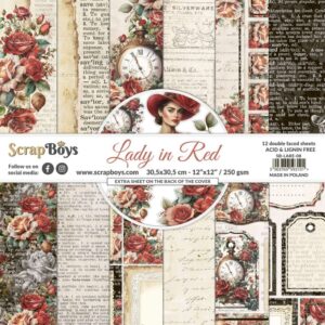 ScrapBoys Lady in Red SB-LARE-08 12x12 Blokk
