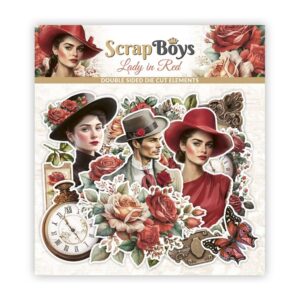 ScrapBoys Lady in Red SB-LARE-12 Die Cut